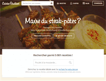 Tablet Screenshot of cuisine-etudiant.fr